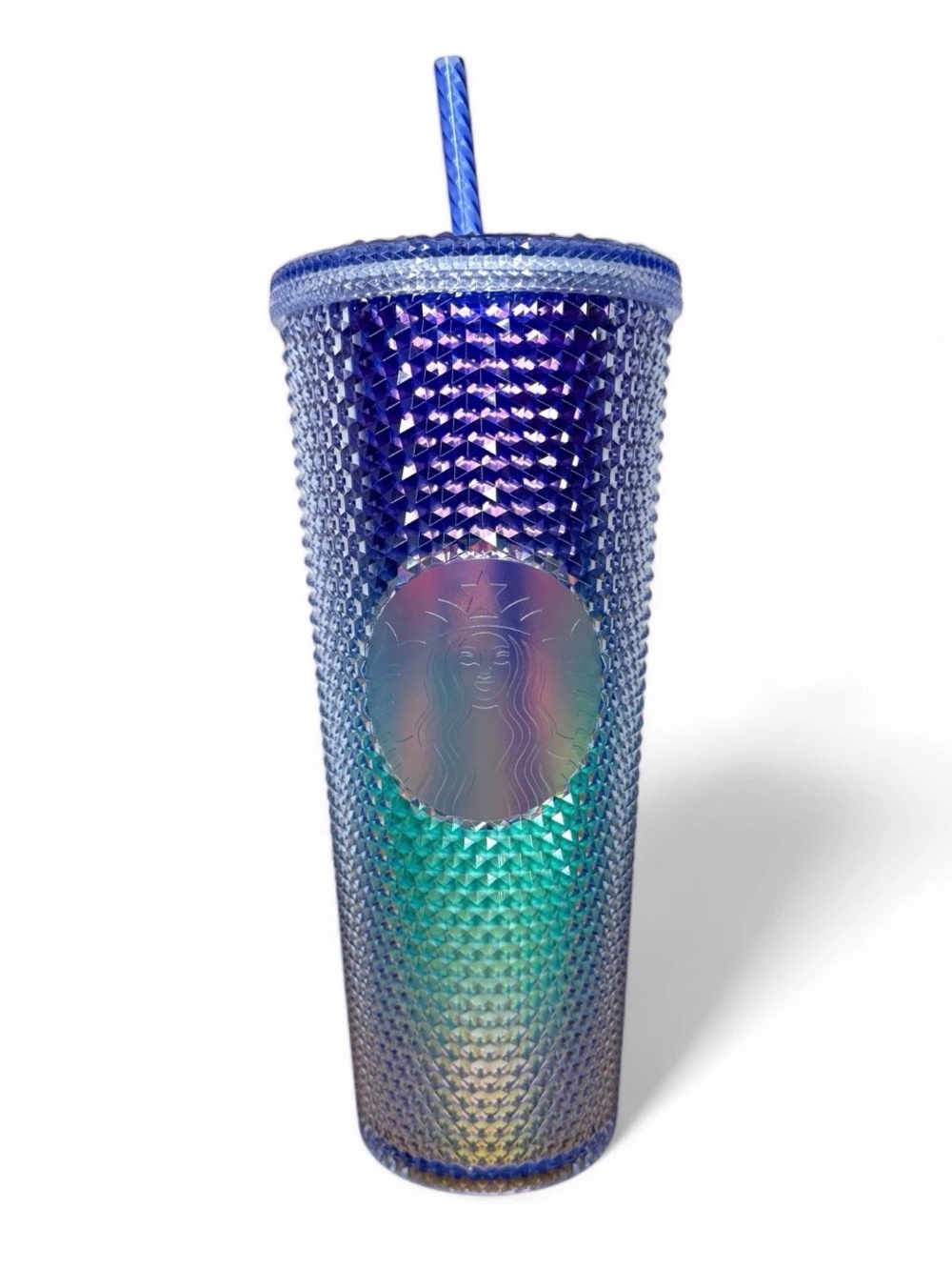 NWT RARE Starbucks Mermaid Studded Venti Ombre Purple Blue 2021 Tumbler 24 oz.